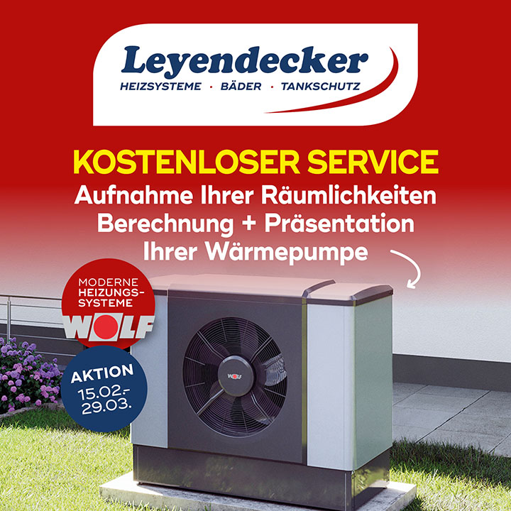 Die Leyendecker Wärmepumpen-Aktion im Februar und März